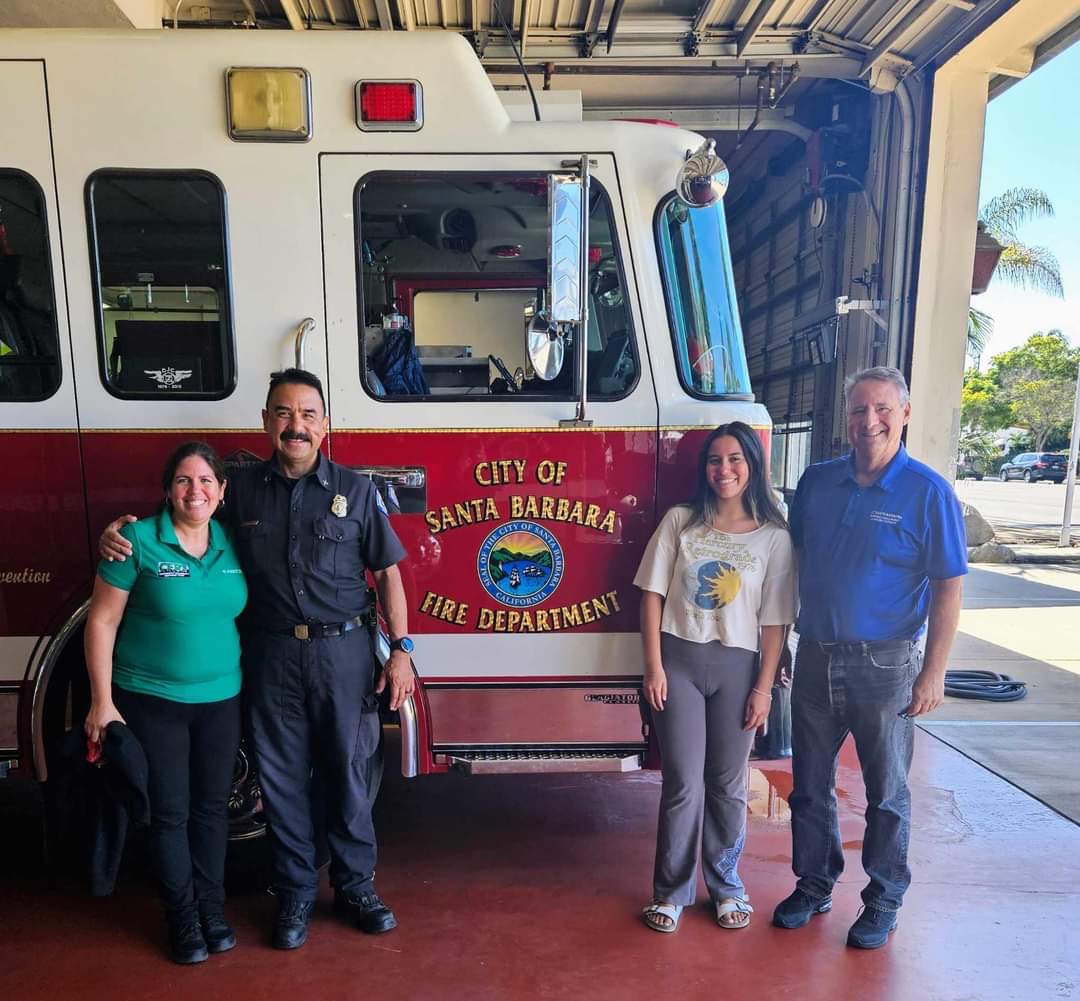 CERT trainers standing in front of fire truck