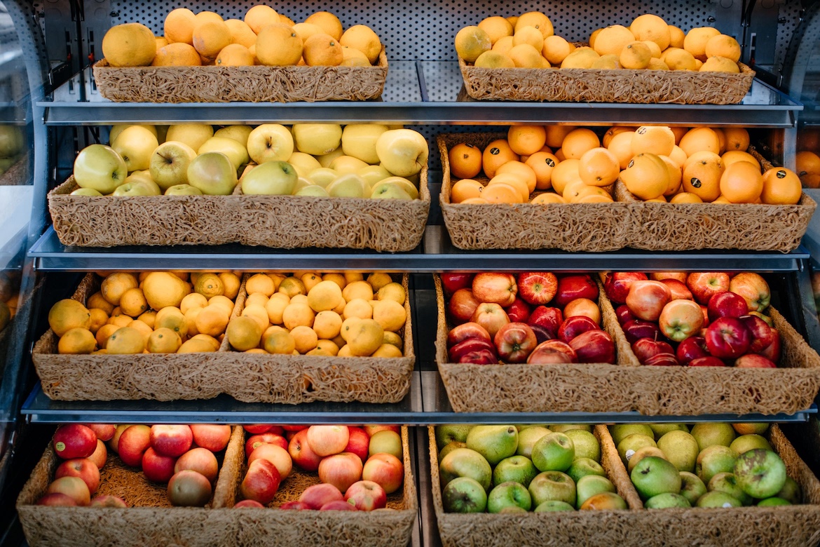 fruit in baskets