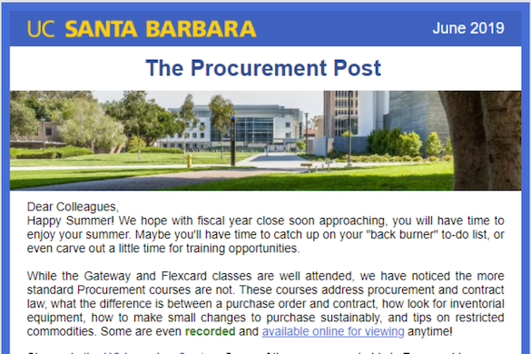 Procurement Post Screenshot